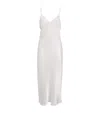 Gilda & Pearl Silk Girl Loves Pearl Long Slip Dress In White
