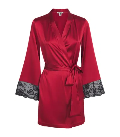 Gilda & Pearl Silk Muse Robe In Animal Print
