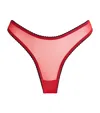 Gilda & Pearl Silk Pom-pom Brief Encounter Thong In Red