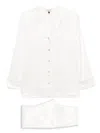Gilda & Pearl Silk Pyjama Set In White