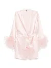 Gilda & Pearl Silk Robe In Pink