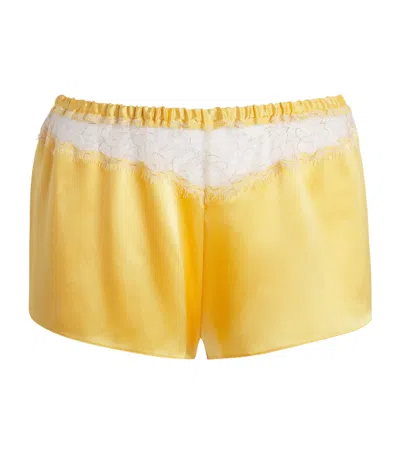 Gilda & Pearl Silk Secret Garden Pyjama Shorts In Multi
