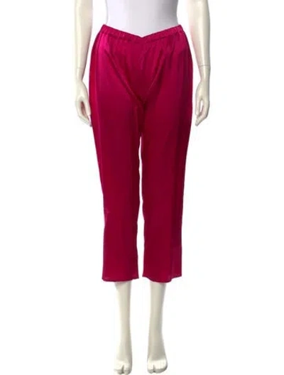 Pre-owned Gilda & Pearl Silk Straight Leg Pants W/ Tags In Pink
