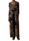 Gilda Midani Duo Dress With Long Sleeves In Dark Planet In Brown