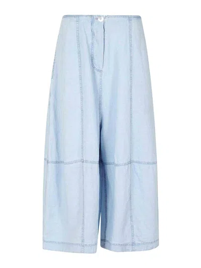 Gilda Midani Linen Pants In Light Blue