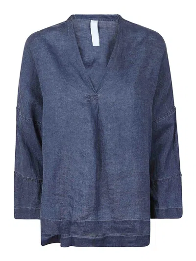 Gilda Midani Linen Shirt In Blue