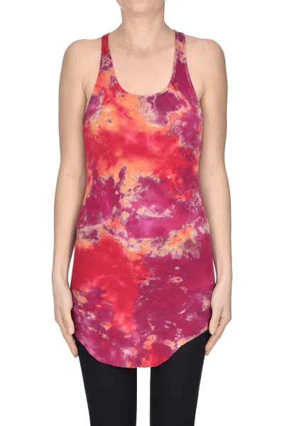 Gilda Midani Ribbed Tie Dye Tank Top In Pink