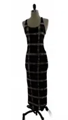 Gilda Midani Women's Tank Long Dress In Chess Black In Multi