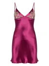 Gilda & Pearl Lace-trim Slip Dress In Purple