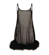 Gilda & Pearl Diana Marabou Babydoll In Black