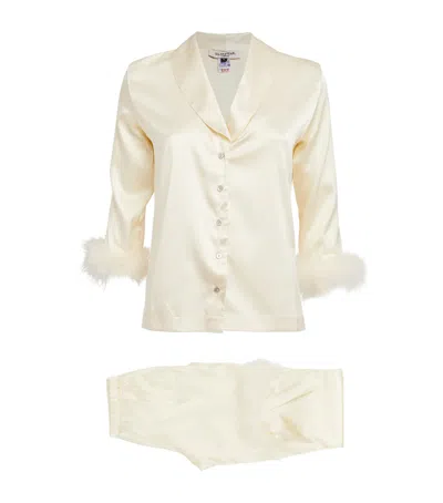 Gilda & Pearl Silk Celeste Pyjama Set In Ivory