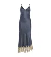 Gilda & Pearl Midi Matinee Slip Dress In Navy
