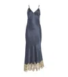 Gilda & Pearl Midi Matinee Slip Dress In Navy