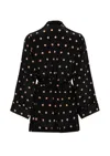 Gilda & Pearl Voyage Pyjama Set In  Shell Print/ Black; Size: Small, Medium, Large