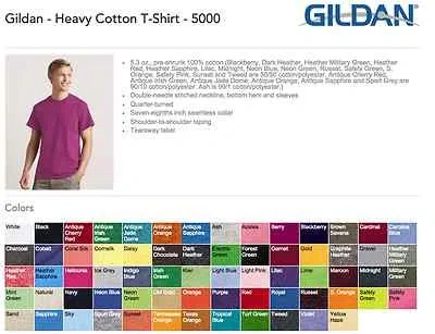 Pre-owned Gildan 100 Blank  Heavy Cotton T-shirt Wholesale Bulk Lots S-xl In Customer Chooses