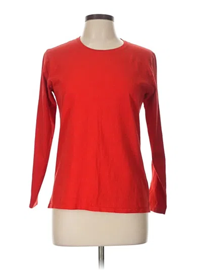 Pre-owned Gildan 3/4 Sleeve T-shirt In Red