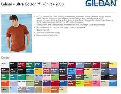 Pre-owned Gildan 40  Ultra Cotton T-shirt Wholesale Bulk Lot Ok To Mix 2xl-5xl & Colors