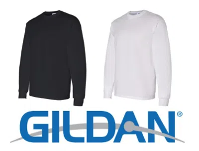 Pre-owned Gildan 50 Long Sleeve T-shirts Blank 25 Black 25 White Bulk Lot S-xl Wholesale
