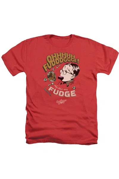 Gildan A Christmas Story Fudge Short Sleeve Adult Tee / T-shirt In Red