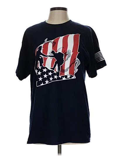 Pre-owned Gildan Active T-shirt In Blue