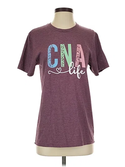 Pre-owned Gildan Active T-shirt In Burgundy