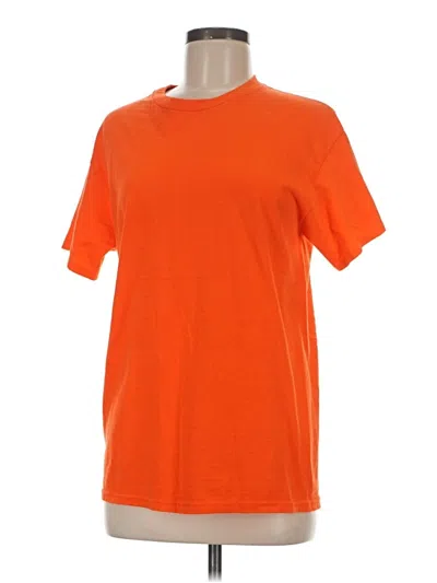 Pre-owned Gildan Active T-shirt In Orange