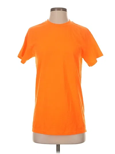 Pre-owned Gildan Active T-shirt In Orange