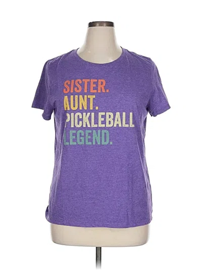 Pre-owned Gildan Active T-shirt In Purple