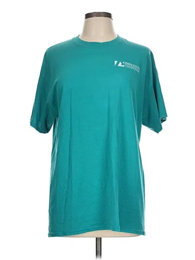 Pre-owned Gildan Active T-shirt In Teal
