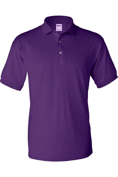Gildan Adult Dryblend Jersey Short Sleeve Polo Shirt In Purple