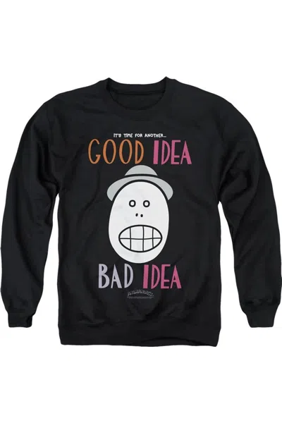 Gildan Animaniacs Good Idea Bad Idea Adult Crewneck Sweatshirt In Black
