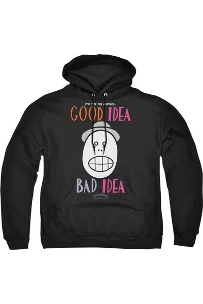 Gildan Animaniacs Good Idea Bad Idea Adult Pull Over Hoodie / Hooded Sweatshirt In Black