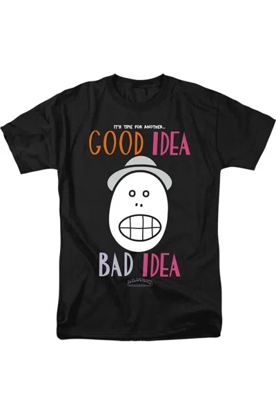 Gildan Animaniacs Good Idea Bad Idea Short Sleeve Adult Tee / T-shirt In Black