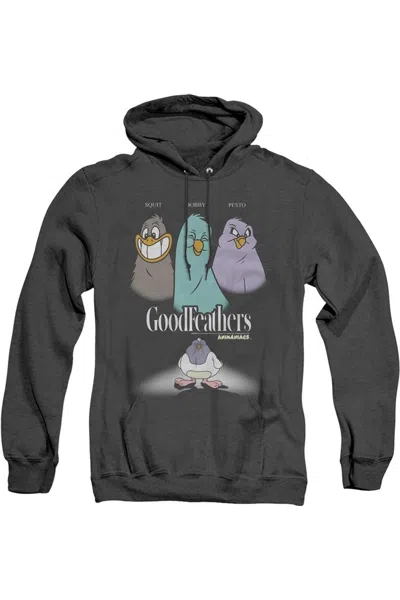 Gildan Animaniacs Goodfeathers Adult Heather Hoodie / Hooded Sweatshirt In Black