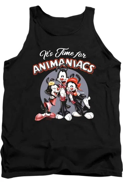 Gildan Animaniacs Its Time For Adult Tank Top In Black