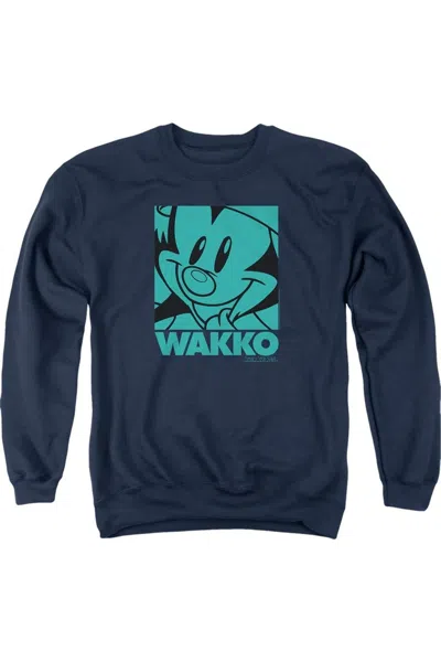 Gildan Animaniacs Pop Wakko Adult Crewneck Sweatshirt In Blue