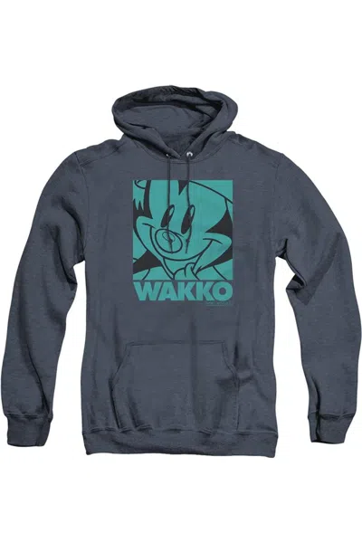Gildan Animaniacs Pop Wakko Adult Heather Hoodie / Hooded Sweatshirt In Blue