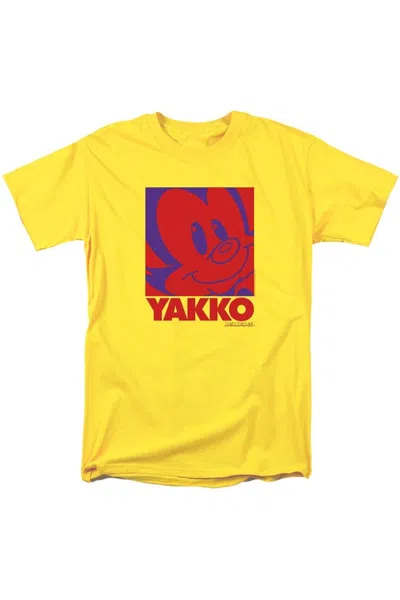 Gildan Animaniacs Pop Yakko Short Sleeve Adult Tee / T-shirt In Yellow