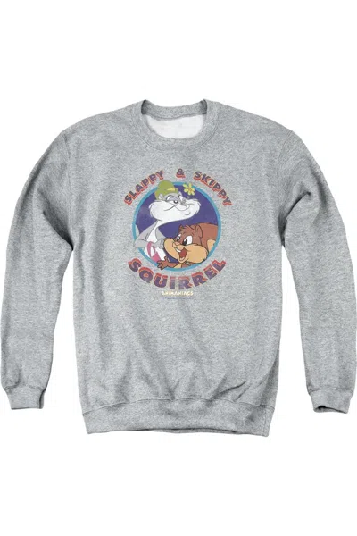 Gildan Animaniacs Slappy And Skippy Squirrel Adult Crewneck Sweatshirt In Multi