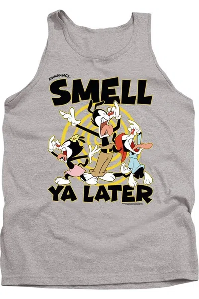 Gildan Animaniacs Smell Ya Later Adult Tank Top In Gray