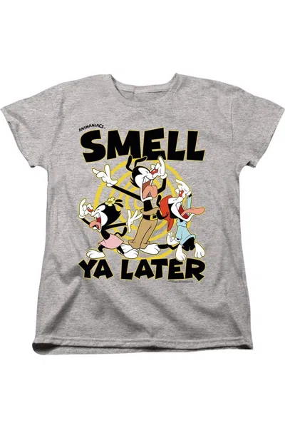 Gildan Animaniacs Smell Ya Later Short Sleeve Women´s Tee / T-shirt In Gray