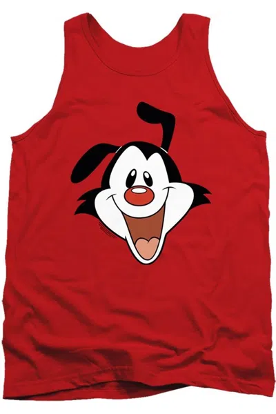 Gildan Animaniacs Yakko Head Adult Tank Top In Red