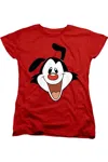 Gildan Animaniacs Yakko Head Short Sleeve Women´s Tee / T-shirt In Red