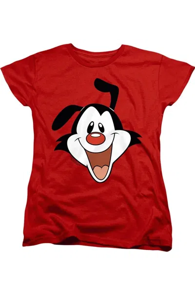 Gildan Animaniacs Yakko Head Short Sleeve Women´s Tee / T-shirt In Red