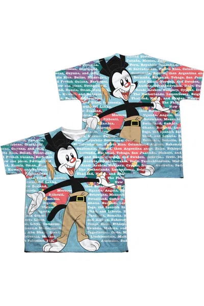 Gildan Kids' Animaniacs Yakko World Short Sleeve Youth Poly Crew Tee / T-shirt In Multi