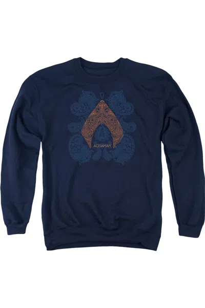 Gildan Aquaman Movie Aquaman Paisley Adult Crewneck Sweatshirt In Blue