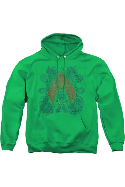 Gildan Aquaman Movie Aquaman Paisley Adult Pull Over Hoodie / Hooded Sweatshirt In Blue