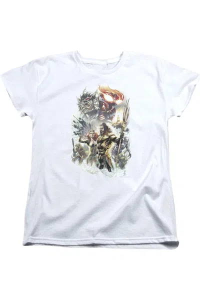 Gildan Aquaman Movie King Of Atlantis Short Sleeve Women´s Tee / T-shirt In White