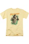 Gildan Aquaman Movie Locals Only Short Sleeve Adult Tee / T-shirt In Yellow