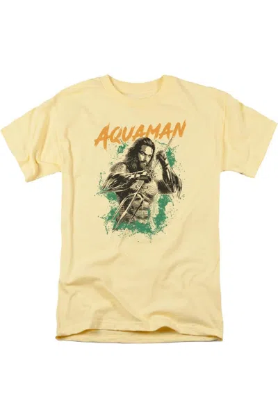 Gildan Aquaman Movie Locals Only Short Sleeve Adult Tee / T-shirt In Yellow